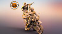 IDAP Technology 1/72 PMI0346B Harley Davidson Enduro 500 With Motorcyclists